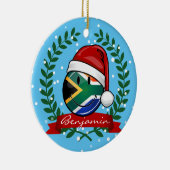 微笑の南アフリカの旗のクリスマスのスタイル セラミックオーナメント (右)
