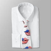 微笑の唇のタイの米国の旗の口紅 ネクタイ (タイ)