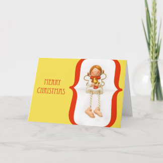 微笑の天使のクリスマスの挨拶状(金ゴールド) シーズンカード