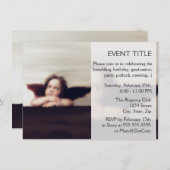 微笑の天使の天使の男の子 招待状 (正面/裏面)