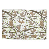 微笑の怠惰パターン 枕カバー (裏面-左)