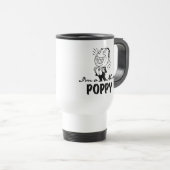 微笑の新しいケシのTシャツおよびギフト トラベルマグ (正面右)