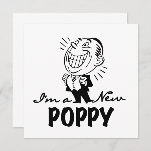 微笑の新しいケシのTシャツおよびギフト 案内状 (正面/裏面)