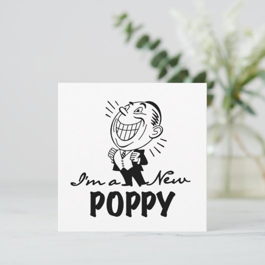 微笑の新しいケシのTシャツおよびギフト 案内状 (スタンド正面)