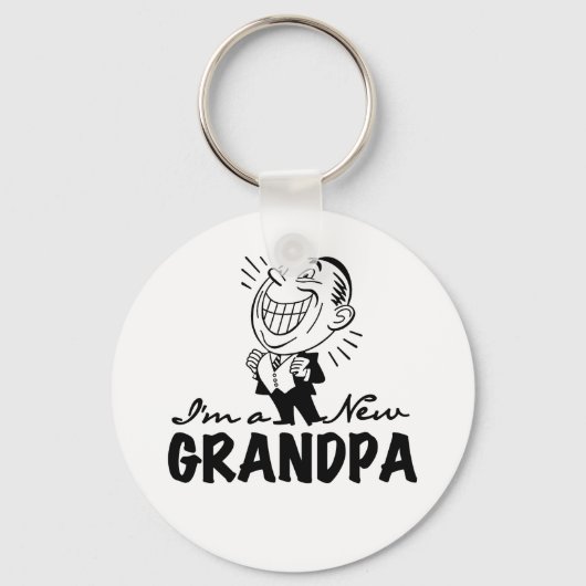 微笑の新しい祖父のTシャツおよびギフト キーホルダー (正面)