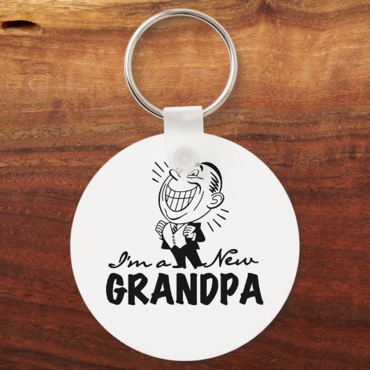 微笑の新しい祖父のTシャツおよびギフト キーホルダー (正面)