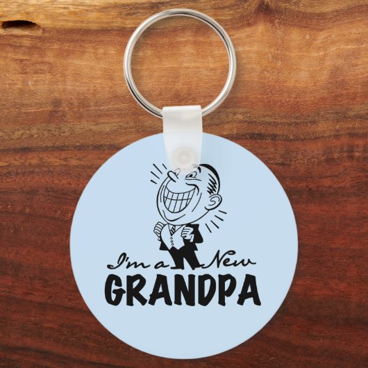 微笑の新しい祖父のTシャツおよびギフト キーホルダー (正面)