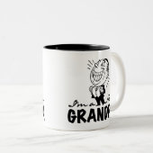 微笑の新しい祖父のTシャツおよびギフト ツートーンマグカップ (正面右)