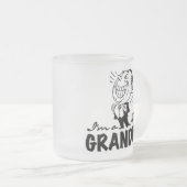 微笑の新しい祖父のTシャツおよびギフト フロストグラスマグカップ (正面右)