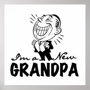 微笑の新しい祖父のTシャツおよびギフト ポスター