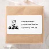 微笑の新しい祖父のTシャツおよびギフト ラベル (インサイチュ)