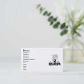 微笑の新しい祖父のTシャツおよびギフト 名刺 (スタンド正面)