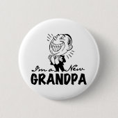 微笑の新しい祖父のTシャツおよびギフト 缶バッジ (正面)