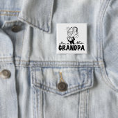 微笑の新しい祖父のTシャツおよびギフト 缶バッジ (インサイチュ)