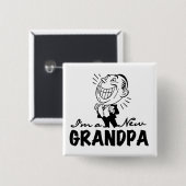 微笑の新しい祖父のTシャツおよびギフト 缶バッジ (正面&裏面)