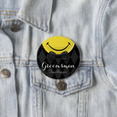 微笑の最も最高のな人の花婿の付添人の結婚式ボタン 缶バッジ (インサイチュ)