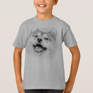 微笑の柴犬犬 Tシャツ