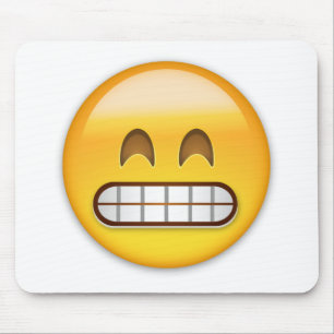 微笑の目Emojiが付いている笑った顔 マウスパッド