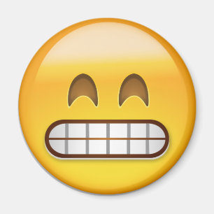 微笑の目Emojiが付いている笑った顔 マグネット