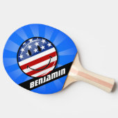 微笑の米国旗 卓球ラケット (横)
