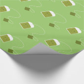 微笑の緑茶のバッグ ラッピングペーパー (角)