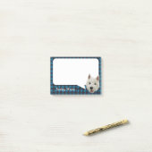 微笑の西の高地テリア ポストイット (デスク上)