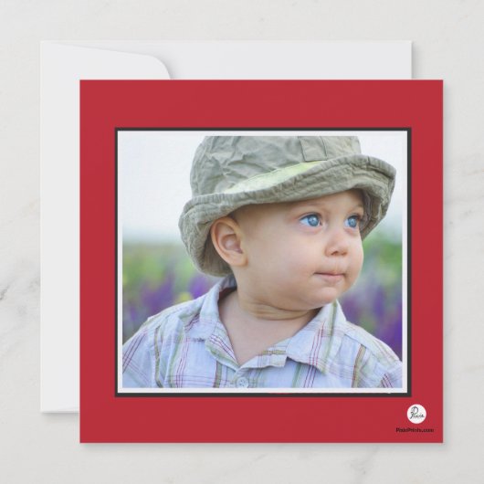 微笑の雪だるま-誕生日のパーティの招待状 招待状 (裏面)