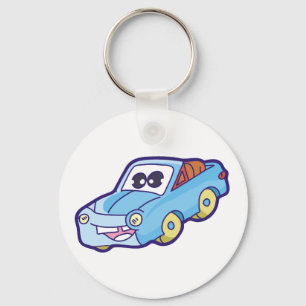 微笑の青い車 キーホルダー