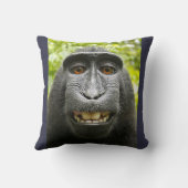 微笑の頂点に達されたマカク属 クッション (裏面)