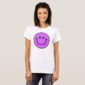 微笑の顔のワイシャツの紫色0003 Tシャツ (正面フル)