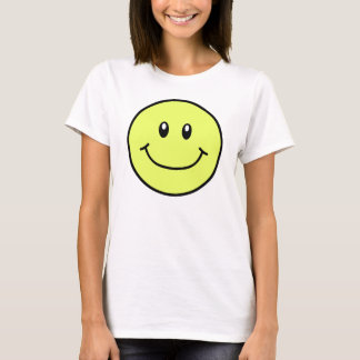 微笑の顔のワイシャツの黄色0001 Tシャツ