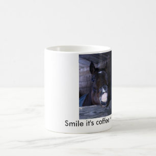 微笑の馬のコーヒー・マグ コーヒーマグカップ