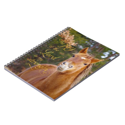 微笑の馬の聖書の詩の写真のノート ノートブック (左側)