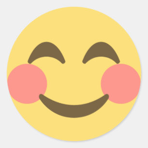 微笑のEmoji ラウンドシール
