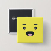 微笑のEmoji 缶バッジ (正面&裏面)