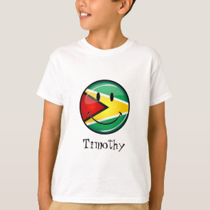 微笑のGuyanese旗 Tシャツ