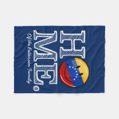 微笑のVenezualanの旗の引っ越し祝いパーティー フリースブランケット (正面(横))