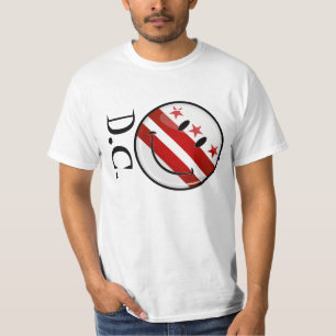 微笑のWashington D.C.の旗 Tシャツ