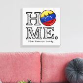 微笑みベネズエラ国旗の引っ越し祝いパーティー キャンバスプリント (インサイチュ (リビング))