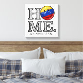 微笑みベネズエラ国旗の引っ越し祝いパーティー キャンバスプリント (インサイチュ (寝室))