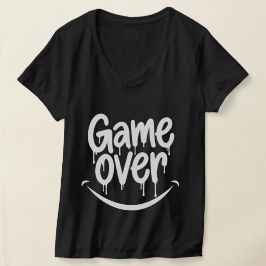 微笑み、ゲームは終わりです。 Tシャツ (レイダウン)
