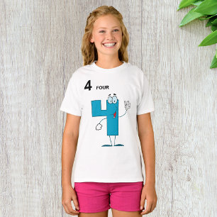 微笑みNumber 4女の子Tシャツ Tシャツ
