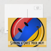 微笑むアルメニア国旗 ポストカード (正面/裏面)