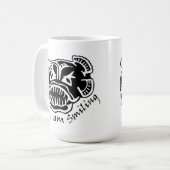 微笑むアンコウです コーヒーマグカップ (正面左)