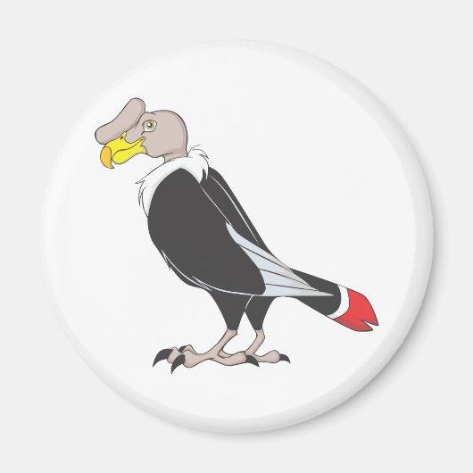 微笑むアンデス・コンドルの鳥 マグネット (正面)