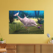 微笑むイルカ キャンバスプリント (インサイチュ (リビング))