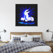 微笑むイルカ キャンバスプリント (インサイチュ (寝室))