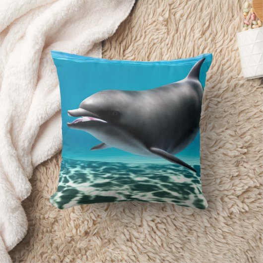 微笑むイルカ クッション (ブランケット)
