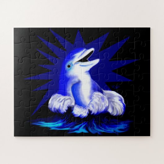 微笑むイルカ ジグソーパズル (横)