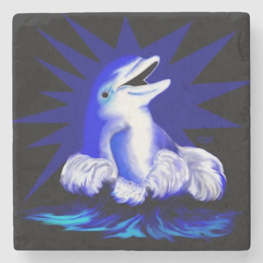 微笑むイルカ ストーンコースター (正面)